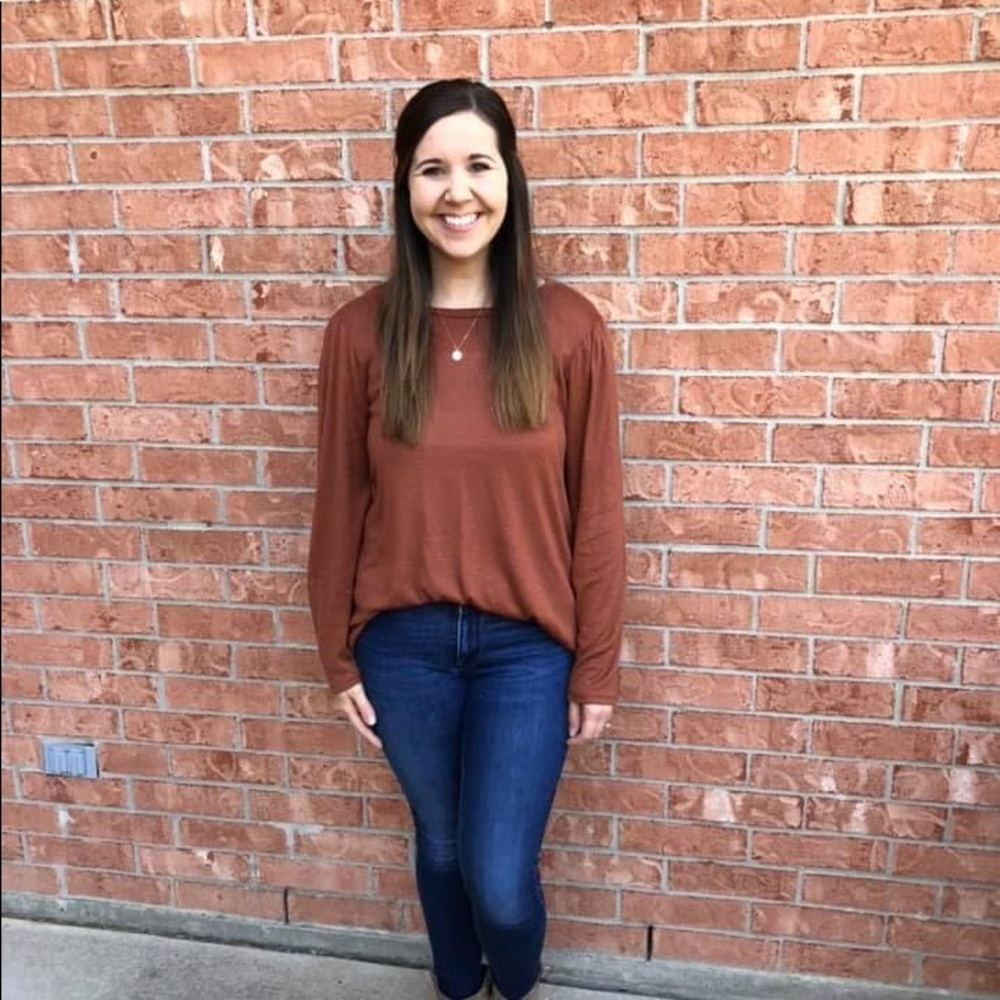 Chestnut LS Knit Top